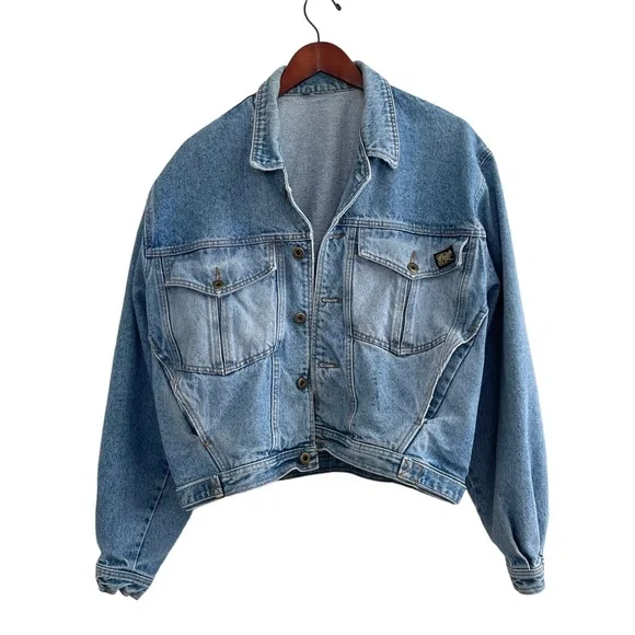 Vintage PARASUCO 90s Oversized Trucker Chore Denim Jean Jacket - Picture 5 of 14